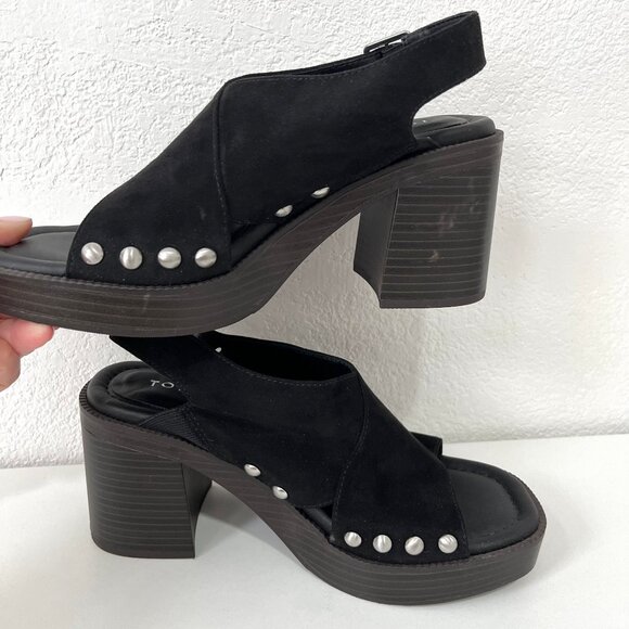 Torrid Black Studded Chunky Heel - Size 8WW - Picture 9 of 12